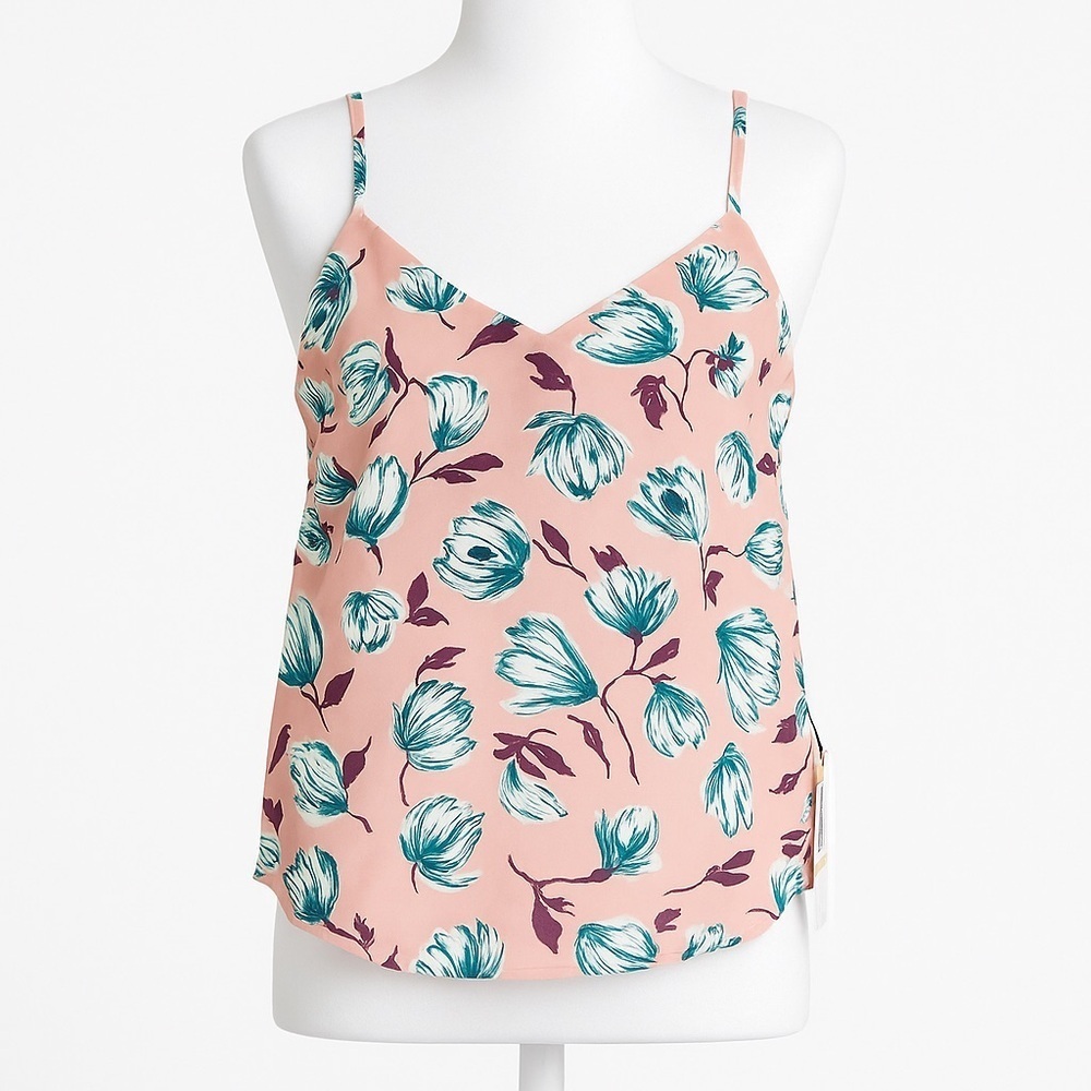 👉 Honey Punch XS Pink Floral Cami Tank Top | Adjustable Straps NWT